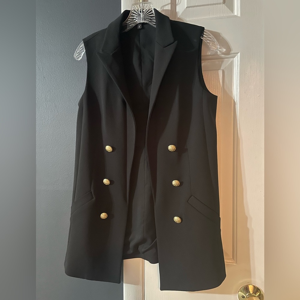 Express Black vest with gold buttons- XS/TP